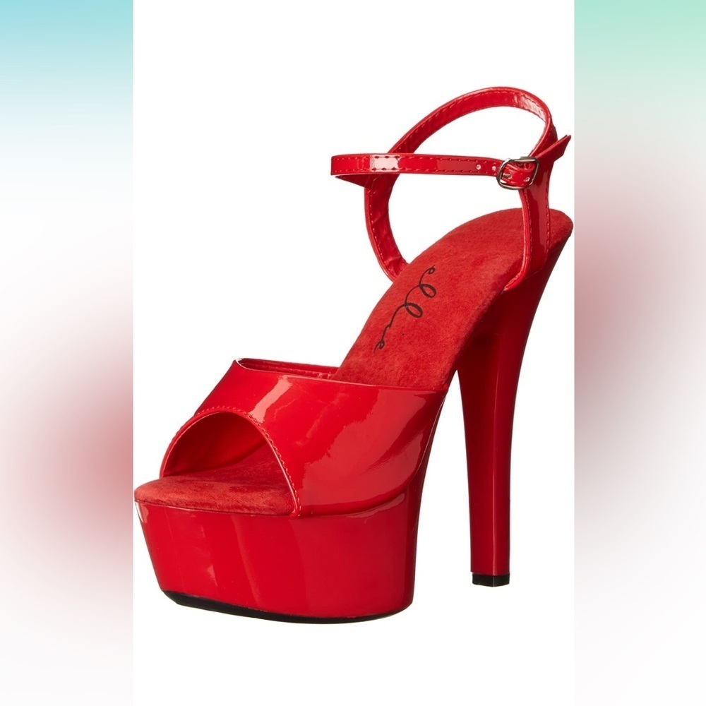 PLATFORM Red Sandals Size 5